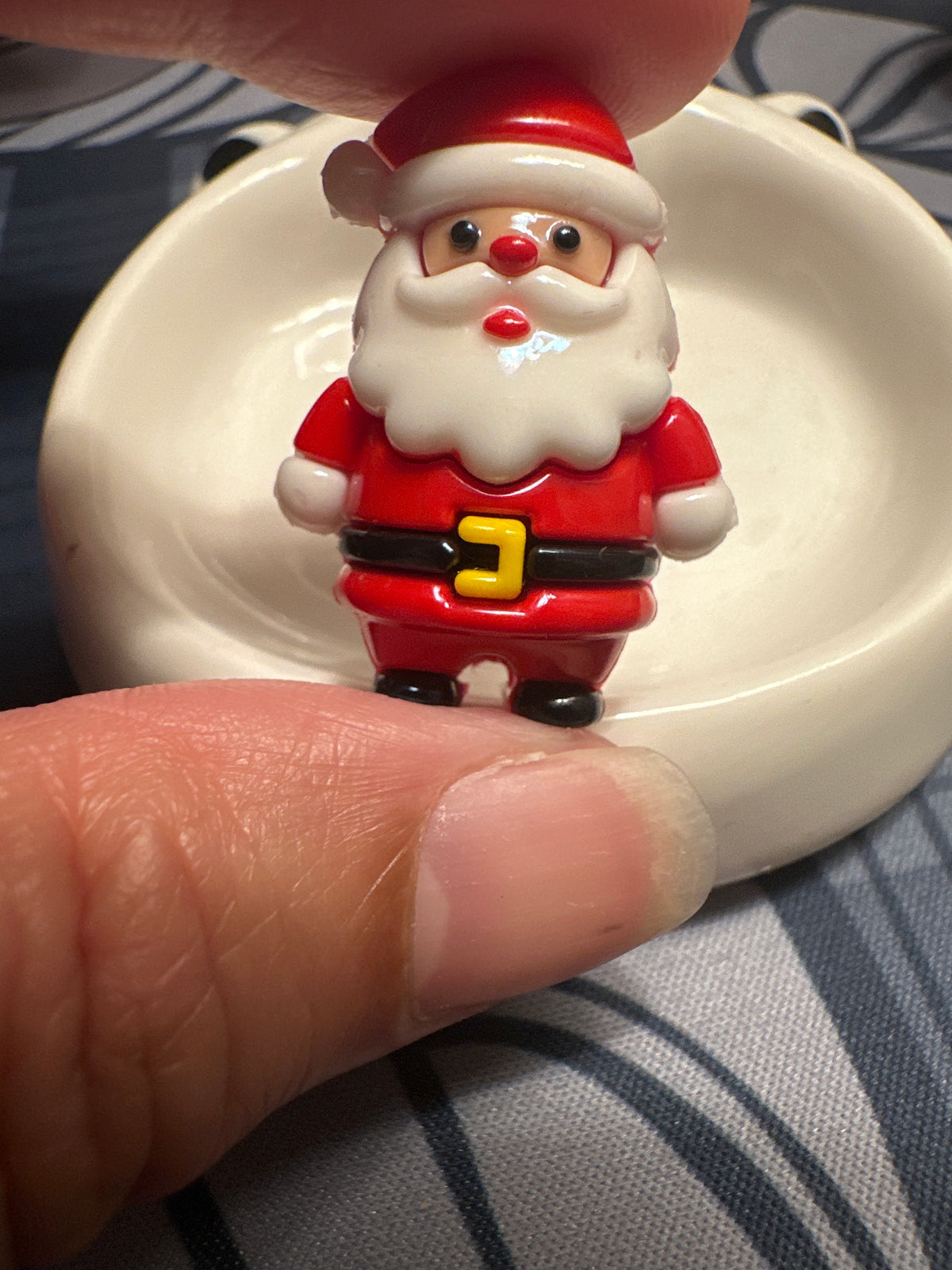 Silicone Santa bead