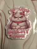 Acrylic Flat Angry Kitty