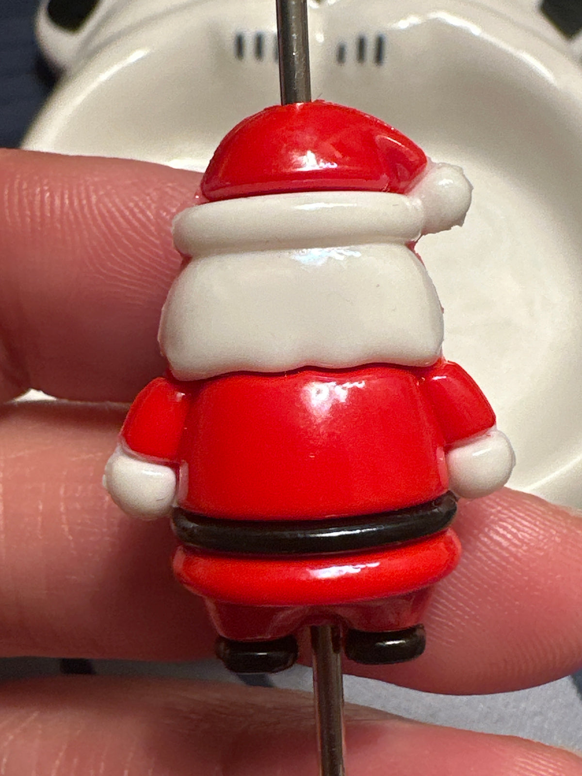 Silicone Santa bead
